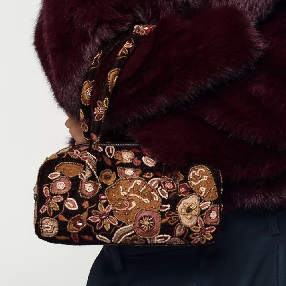 ZARA EMBROIDERED SHOULDER BAG - Picture 2 of 7